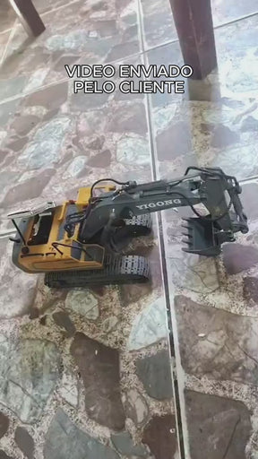 Trator Escavadeira De Controle Remoto Realista RC 11Ch - (FRETE GRÁTIS)