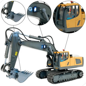 Trator Escavadeira De Controle Remoto Realista RC 11Ch - (FRETE GRÁTIS)